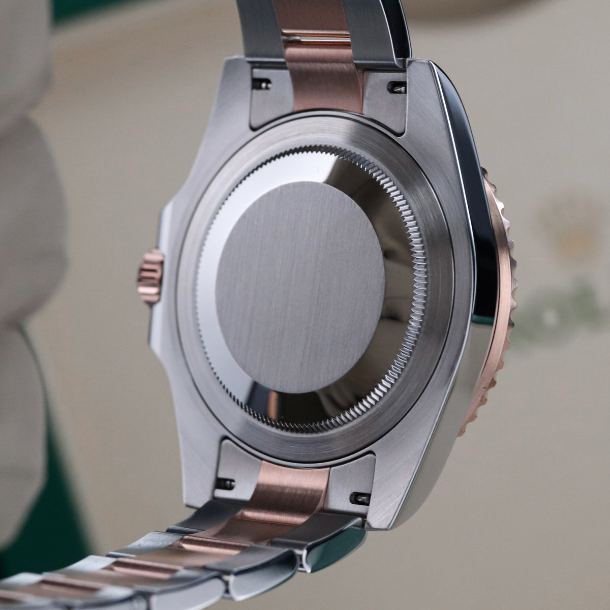 Rolex GMT Master II Rootbeer 40mm Two Tone Rose Gold Black Dial Black Brown Ceramic Bezel 12671CHNR