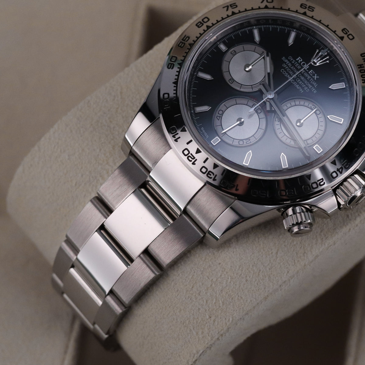 Rolex Daytona Baby LeMans 2025 Complete 40mm White Gold Black Dial Silver Sub Dials Oyster 126509