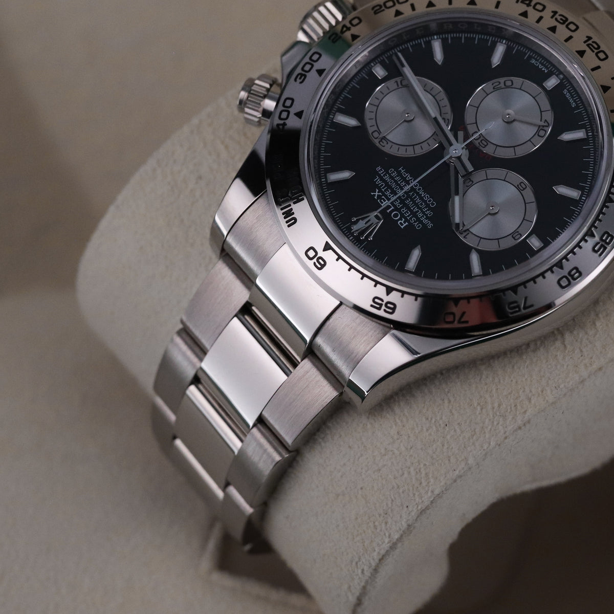 Rolex Daytona Baby LeMans 2025 Complete 40mm White Gold Black Dial Silver Sub Dials Oyster 126509