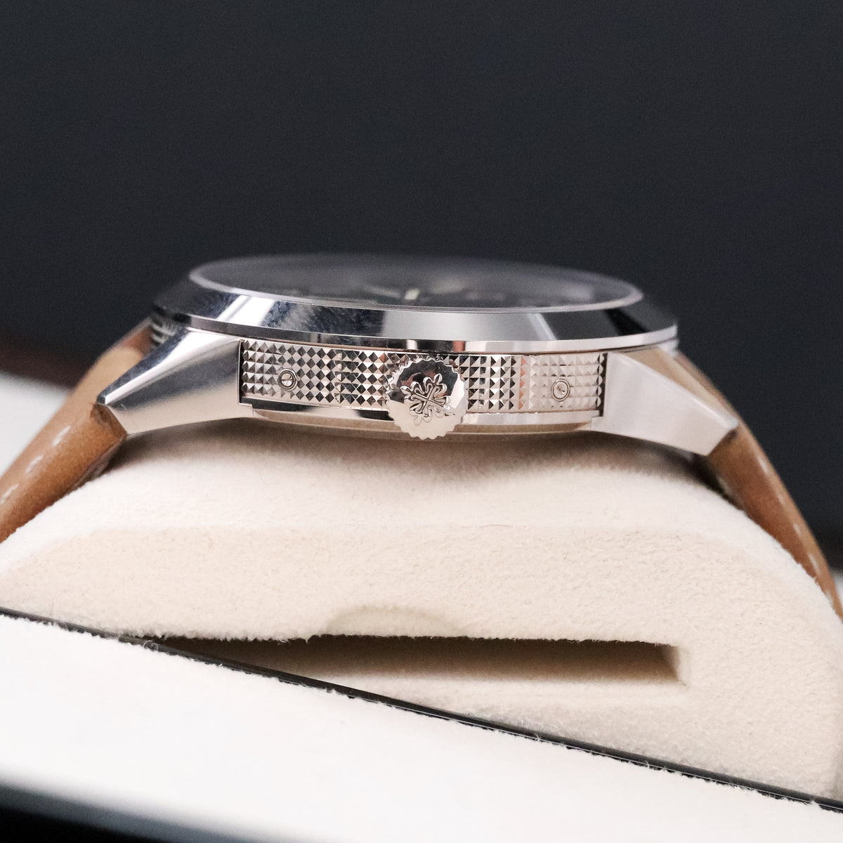 Patek Philippe Annual Calendar Travel Time 2022 Complete 41mm White Gold Charcoal Gray Dial Calfskin Strap 5326G-001