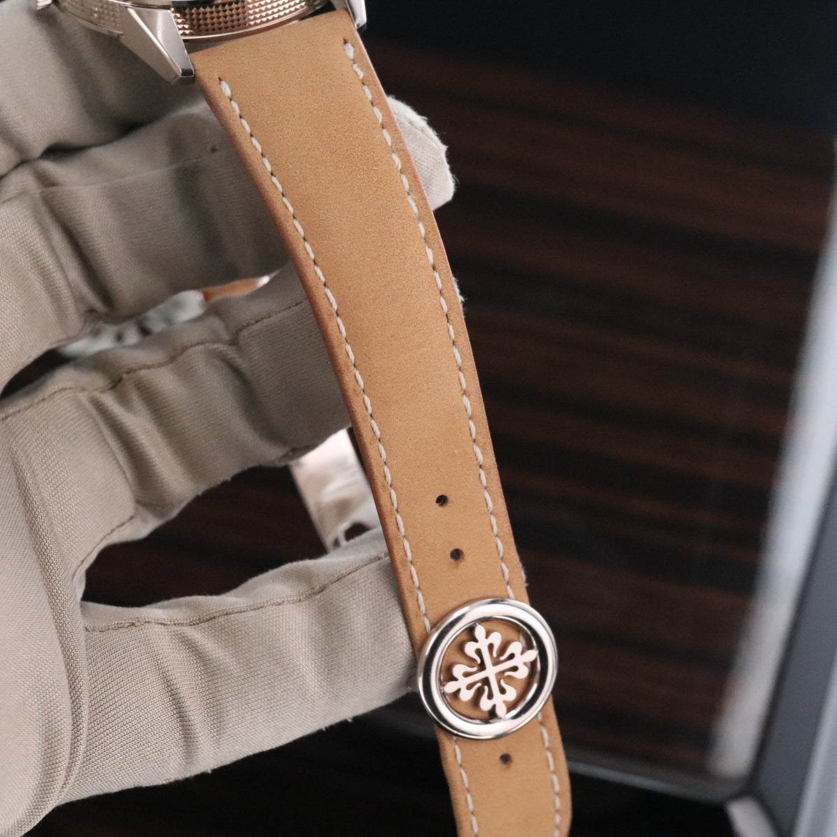 Patek Philippe Annual Calendar Travel Time 2022 Complete 41mm White Gold Charcoal Gray Dial Calfskin Strap 5326G-001