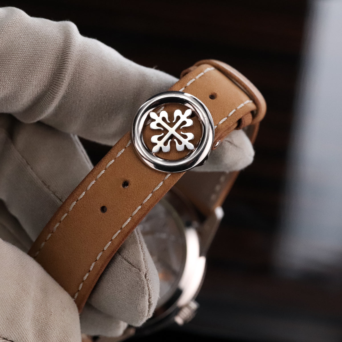 Patek Philippe Annual Calendar Travel Time 2022 Complete 41mm White Gold Charcoal Gray Dial Calfskin Strap 5326G-001