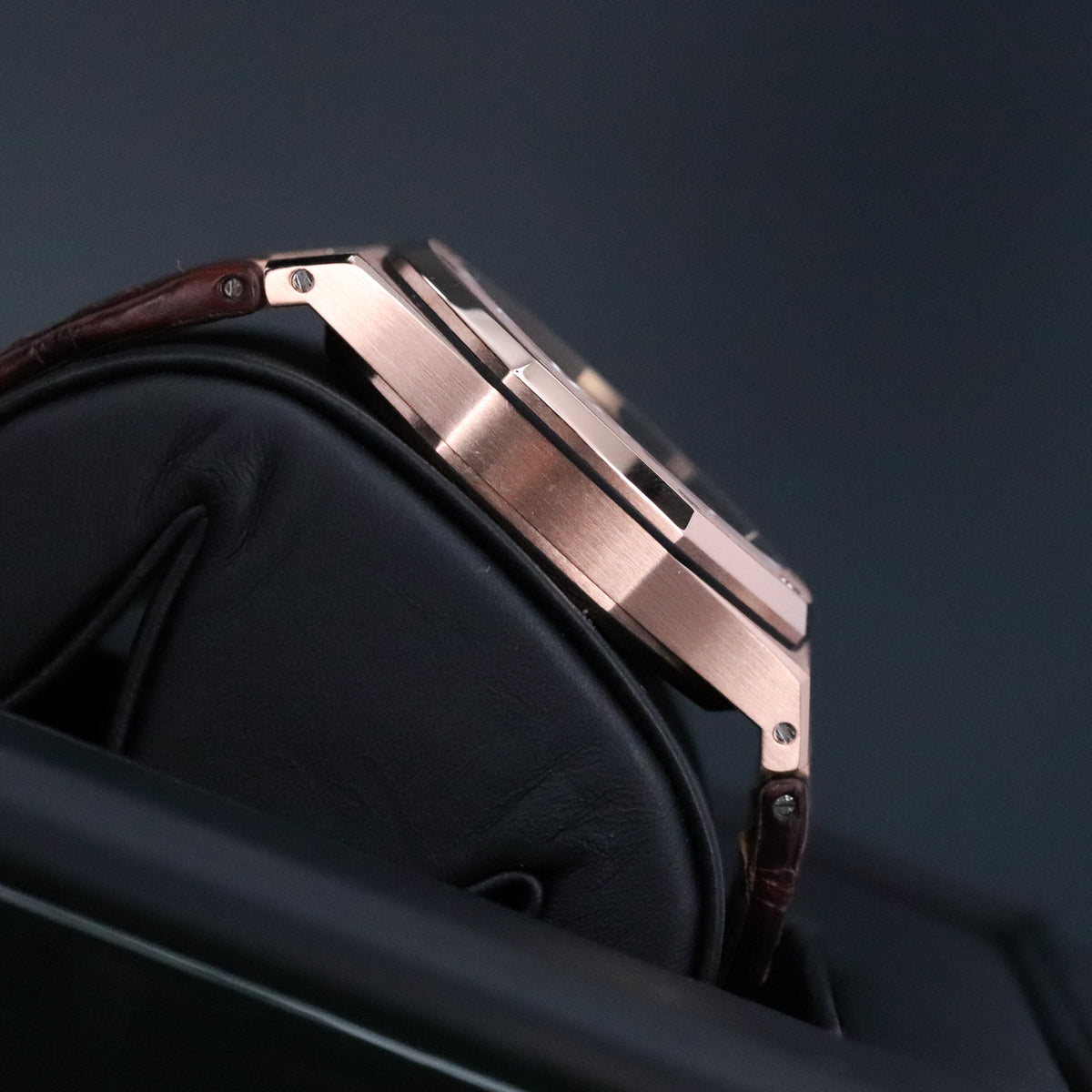 Audemars Piguet Royal Oak Chrono 2023 Complete 41mm Rose Gold Brown Chocolate Dial Brown Leather Strap 26331OR