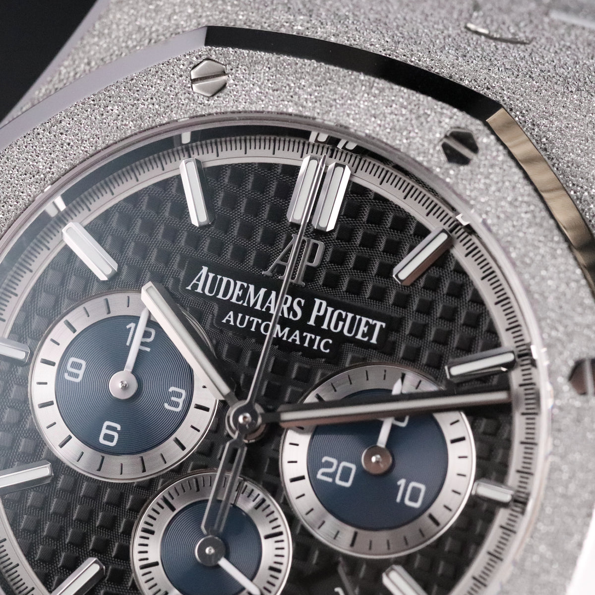Audemars Piguet Royal Oak Chronograph Complete 41mm Frosted White Gold Black Dial Frosted Bracelet 26331BC.GG.1224BC.03 - Limited to 111 Pieces