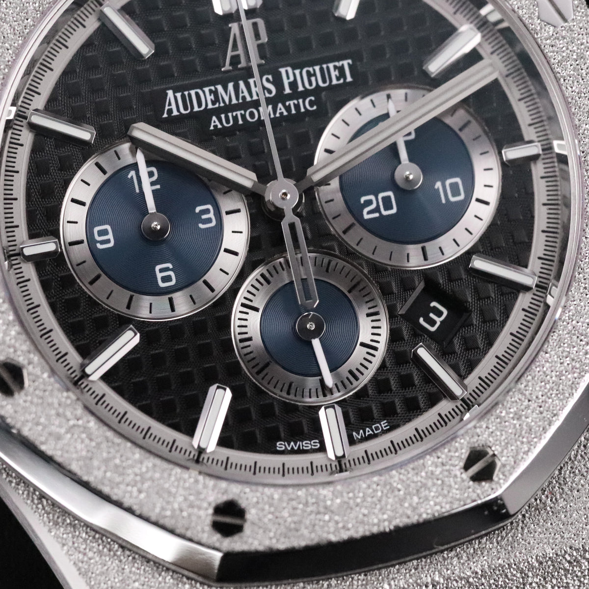 Audemars Piguet Royal Oak Chronograph Complete 41mm Frosted White Gold Black Dial Frosted Bracelet 26331BC.GG.1224BC.03 - Limited to 111 Pieces