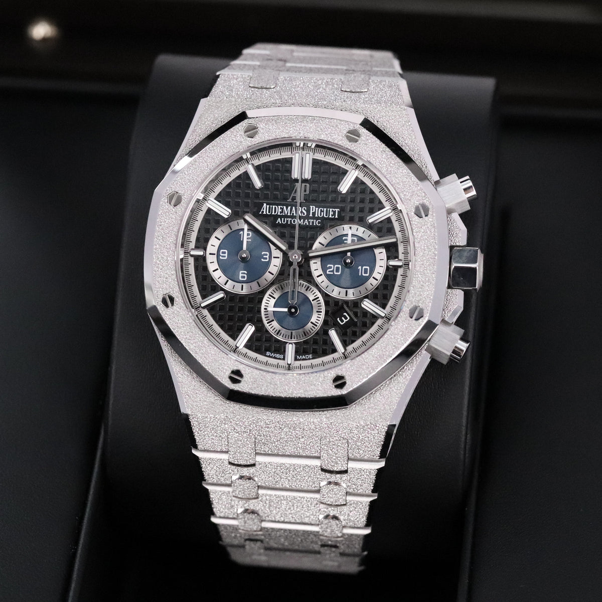 Audemars Piguet Royal Oak Chronograph Complete 41mm Frosted White Gold Black Dial Frosted Bracelet 26331BC.GG.1224BC.03 - Limited to 111 Pieces