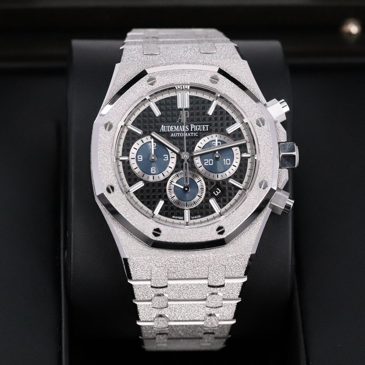 Audemars Piguet Royal Oak Chronograph Complete 41mm Frosted White Gold Black Dial Frosted Bracelet 26331BC.GG.1224BC.03 - Limited to 111 Pieces