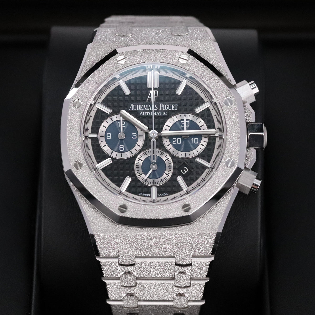 Audemars Piguet Royal Oak Chronograph Complete 41mm Frosted White Gold Black Dial Frosted Bracelet 26331BC.GG.1224BC.03 - Limited to 111 Pieces