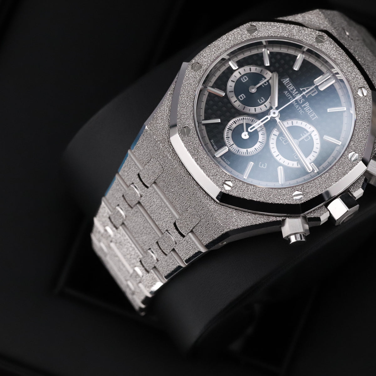 Audemars Piguet Royal Oak Chronograph Complete 41mm Frosted White Gold Black Dial Frosted Bracelet 26331BC.GG.1224BC.03 - Limited to 111 Pieces