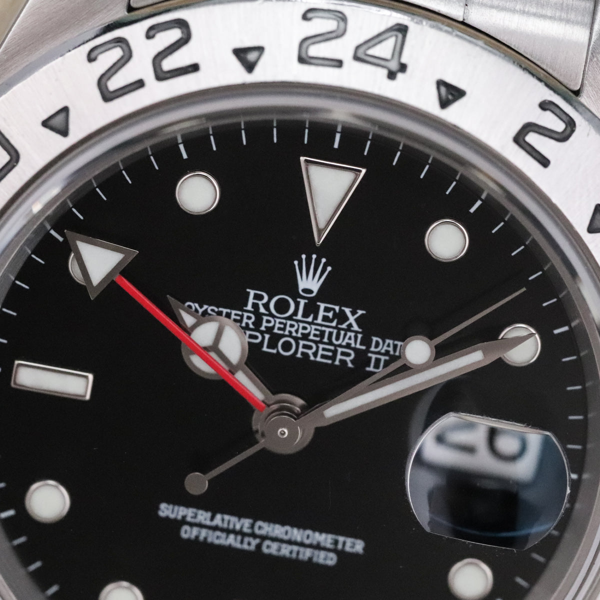 Rolex Explorer II Complete RSC Card 40mm Steel Case Black Dial Silver Bezel Oyster Bracelet 16570