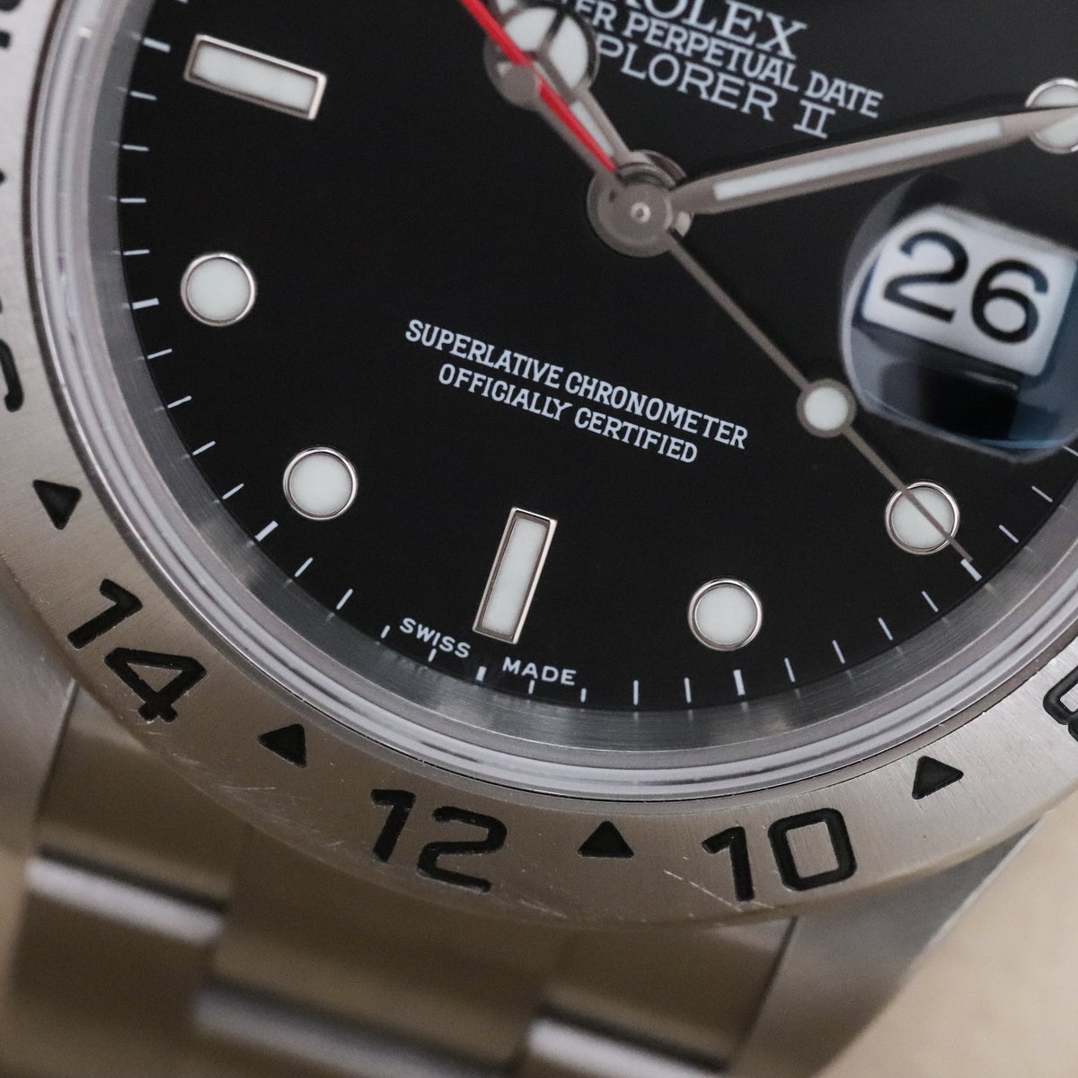 Rolex Explorer II Complete RSC Card 40mm Steel Case Black Dial Silver Bezel Oyster Bracelet 16570