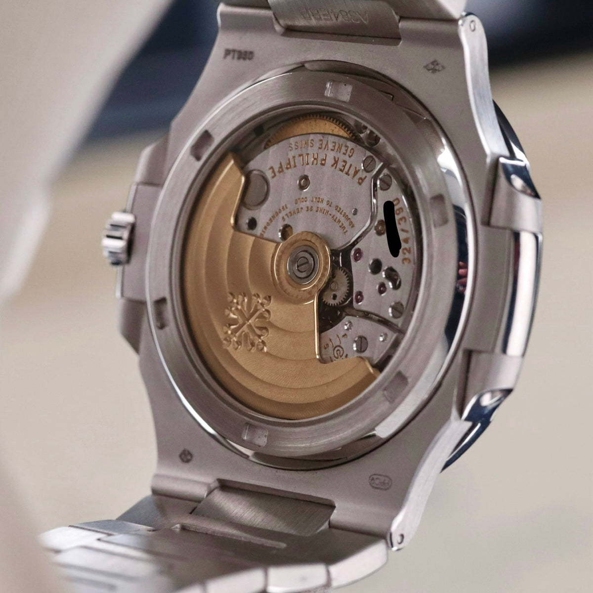 Patek Philippe Nautilus 5711 Ruby Bezel Platinum Grey Dial OEM Movement, Rest of Watch is CUSTOM