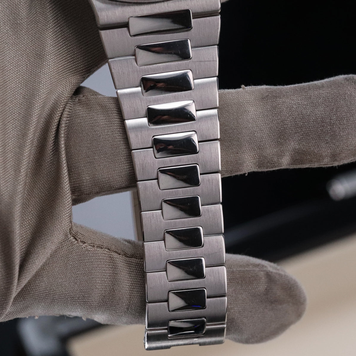 Patek Philippe Nautilus 5711 Ruby Bezel Platinum Grey Dial OEM Movement, Rest of Watch is CUSTOM