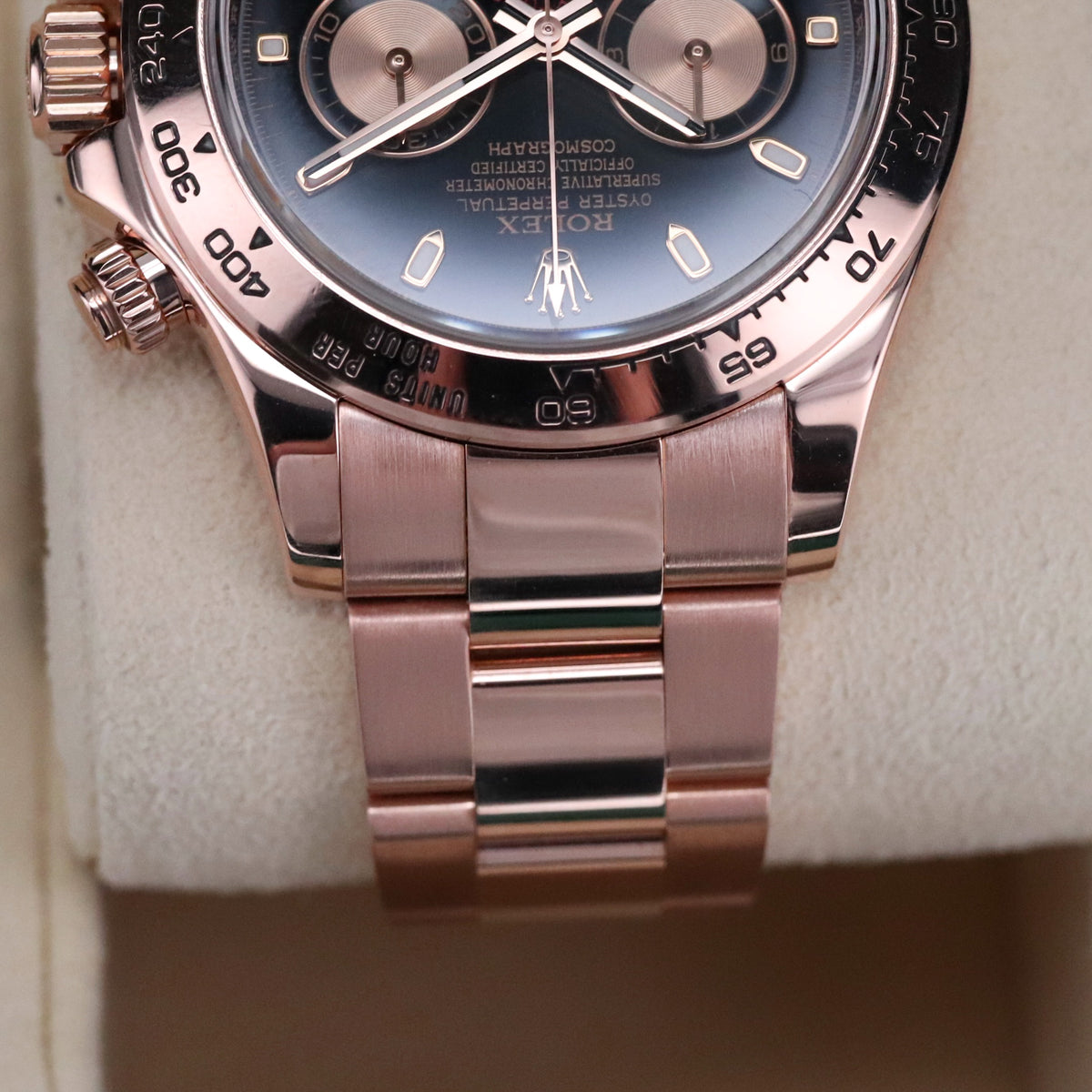 Rolex Cosmograph Daytona 40mm Rose Gold Black Dial 126505 Automatic Complete Set Mint