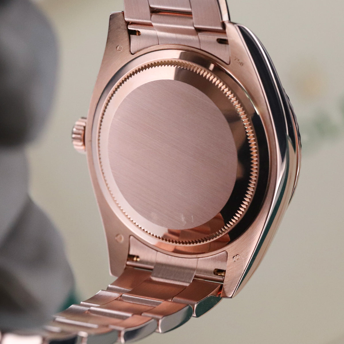 Rolex Sky-Dweller 42mm Sundust Rose Gold Roman Dial Fluted Gold Bezel 326935