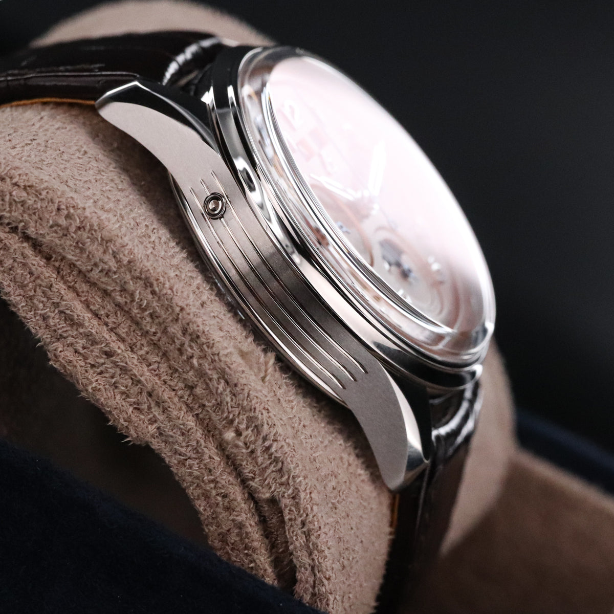 Breitling Premier B52 Datora 42mm Salmon Moonphase Chronograph Steel Leather AB2510