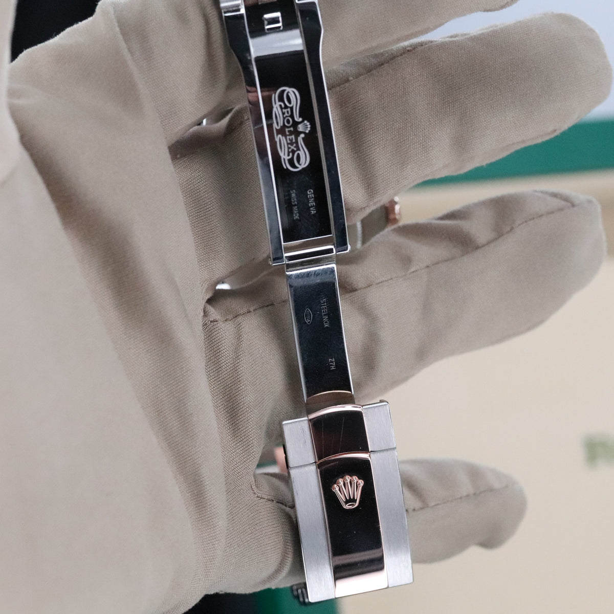 Rolex Datejust 41 Chocolate Diamond Brown Dial Fluted Jubilee Two Tone Rose Gold 126331