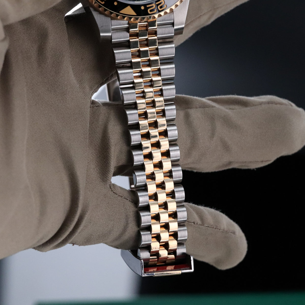 Rolex GMT-Master II Bumblebee Zombie Two Tone Ceramic Bezel Black Gray 40mm Steel Gold 126713 GRNR