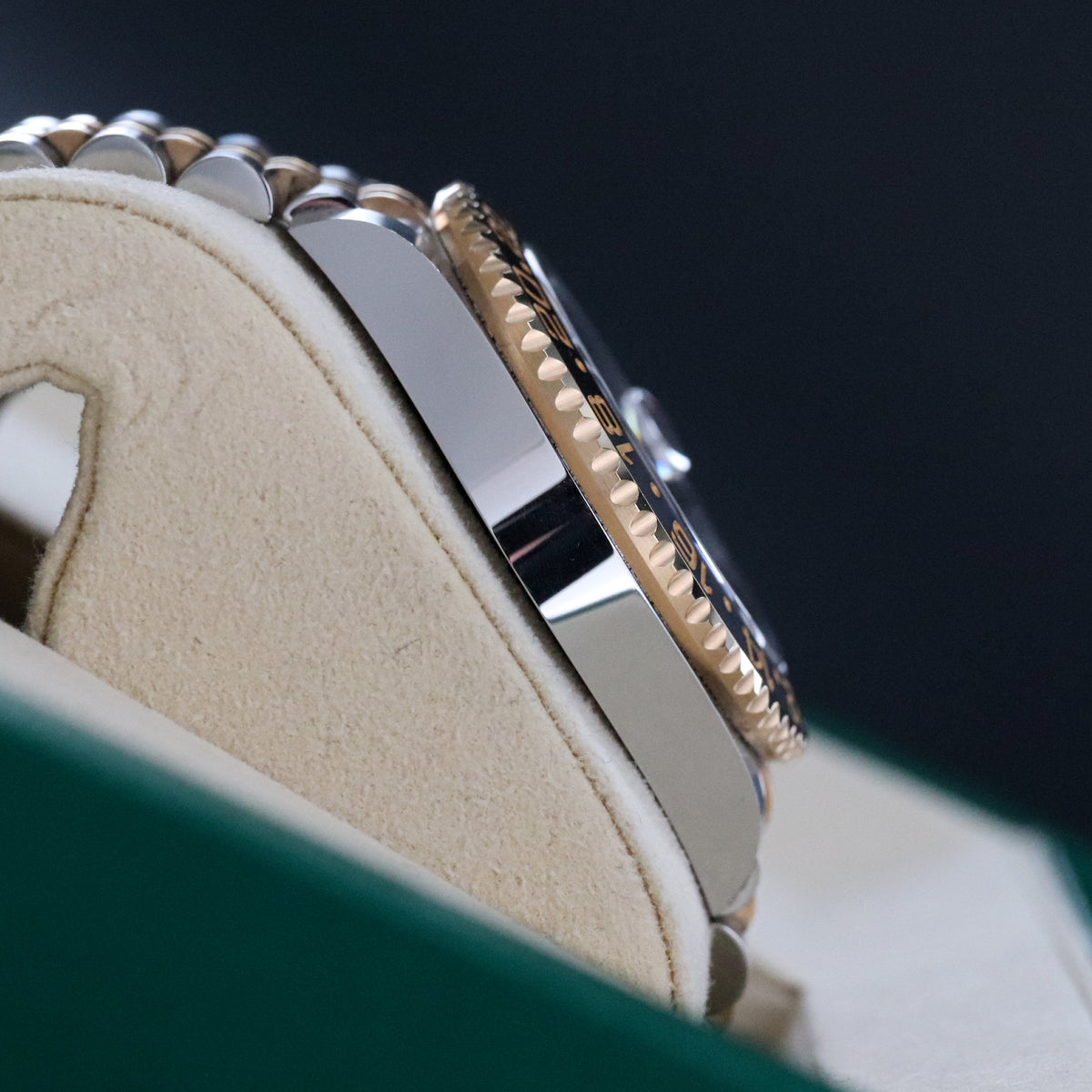 Rolex GMT-Master II Bumblebee Zombie Two Tone Ceramic Bezel Black Gray 40mm Steel Gold 126713 GRNR