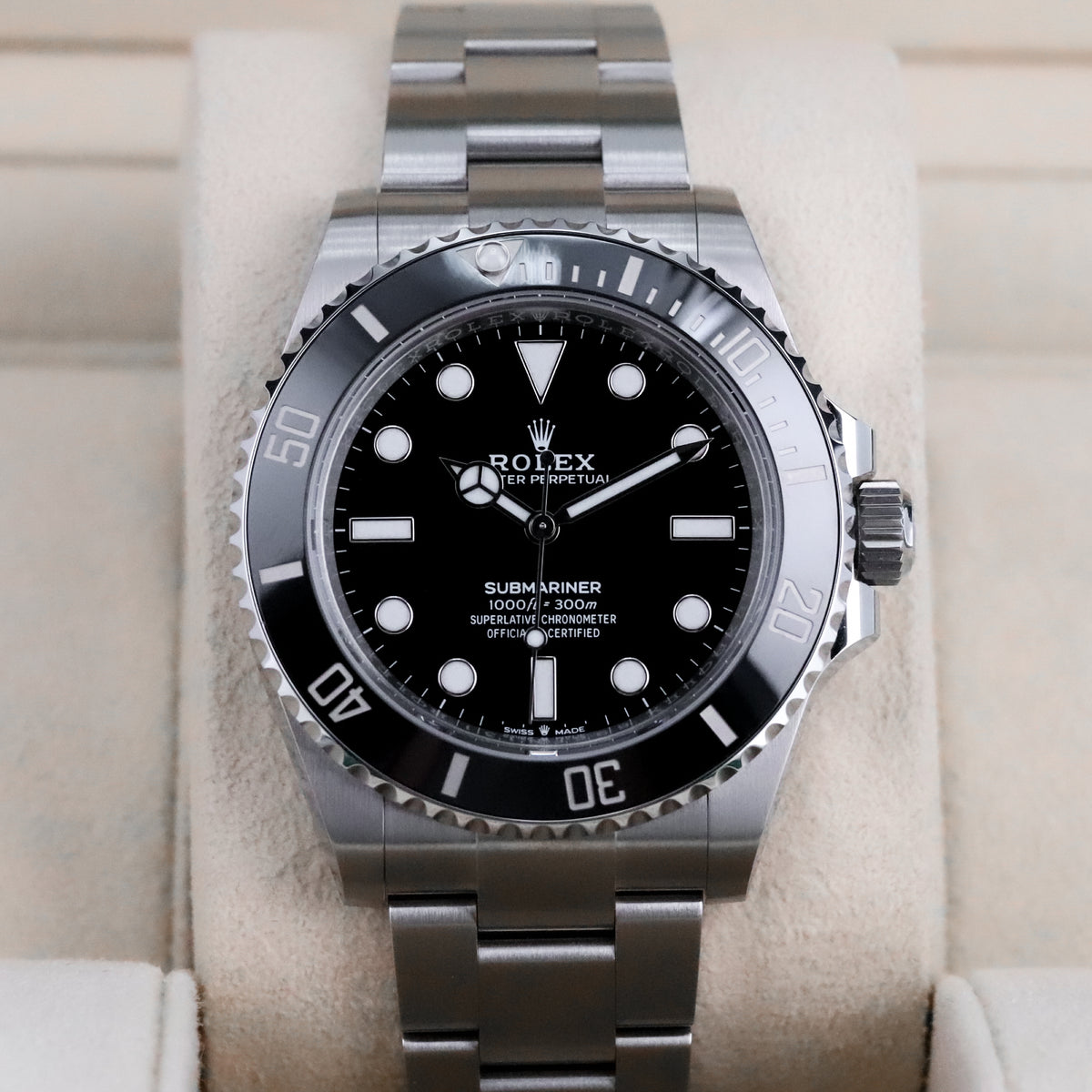 Rolex Submariner Sub No Date 41mm Black Ceramic Bezel Oyster Steel Bracelet Black Dial 124060