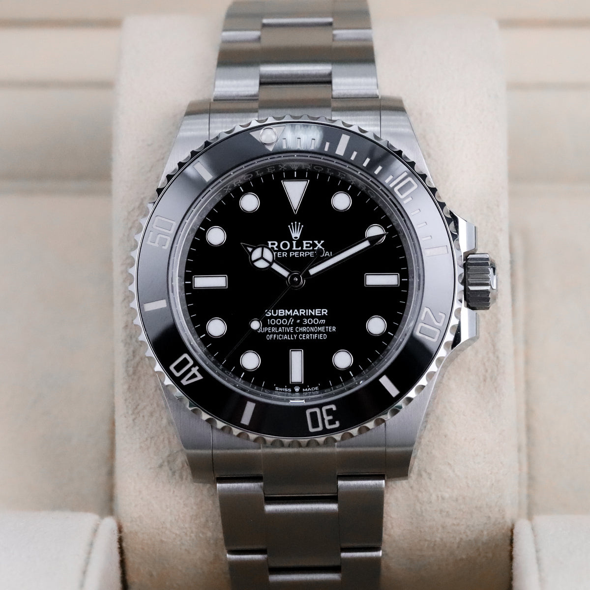 Rolex Submariner Sub No Date 41mm Black Ceramic Bezel Oyster Steel Bracelet Black Dial 124060