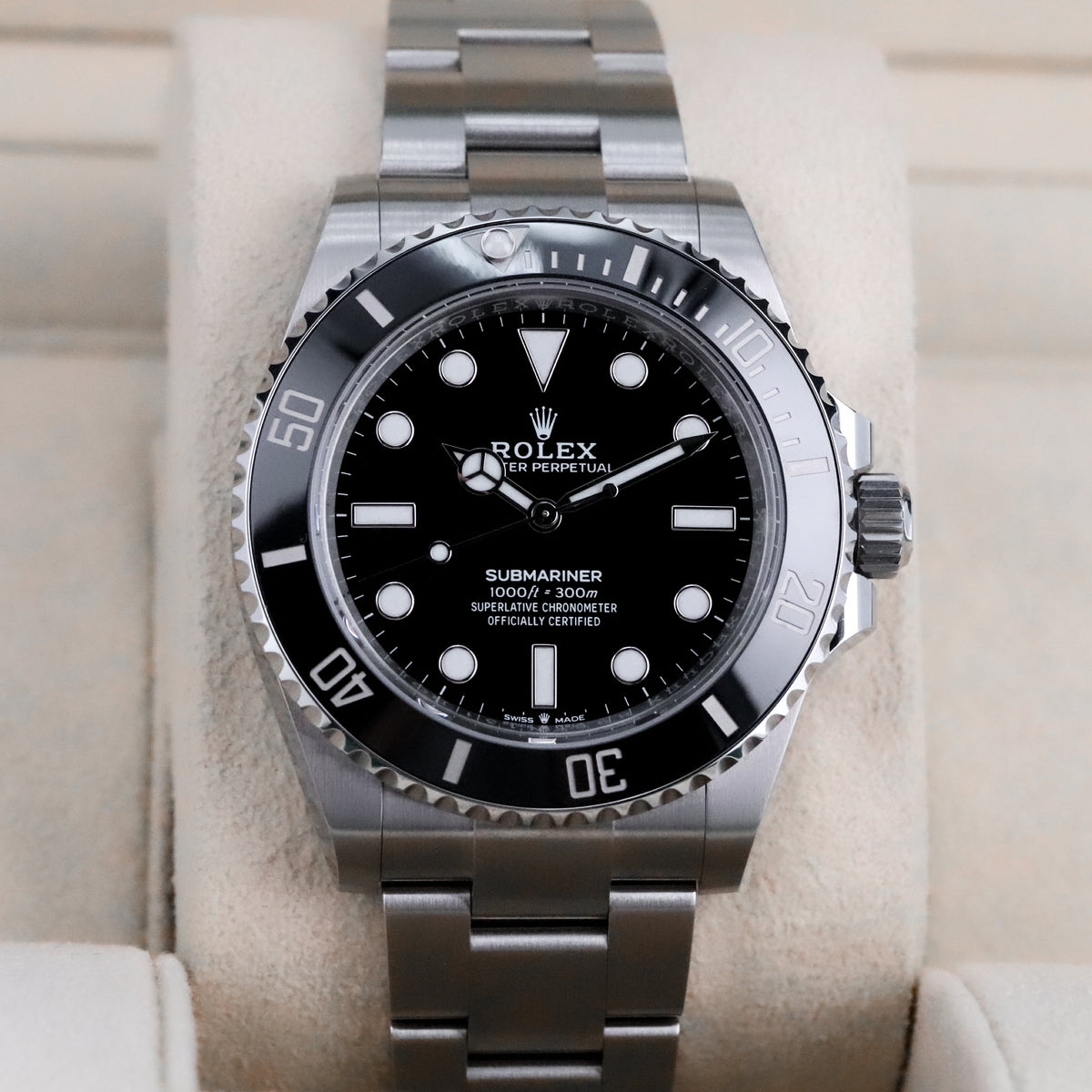 Rolex Submariner Sub No Date 41mm Black Ceramic Bezel Oyster Steel Bracelet Black Dial 124060