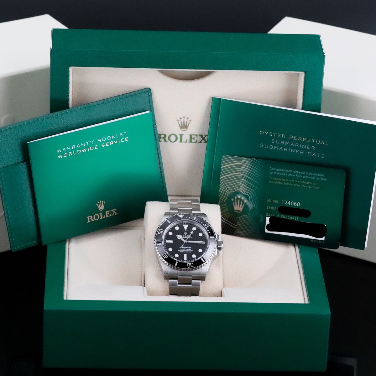 Rolex Submariner Sub No Date 41mm Black Ceramic Bezel Oyster Steel Bracelet Black Dial 124060