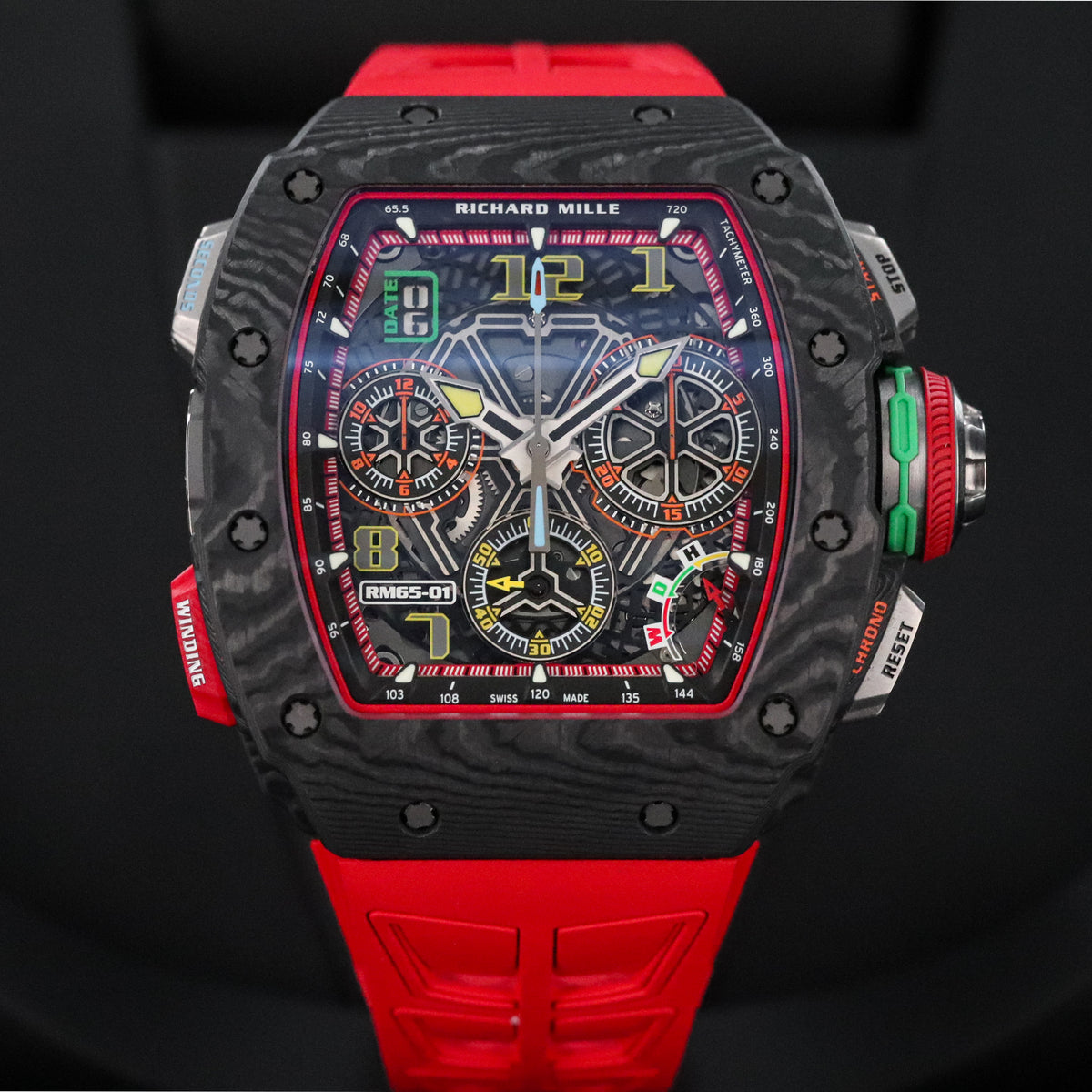 Richard Mille Chronograph 65-01 NTPT Carbon Titanium Split Seconds Sport 65 01