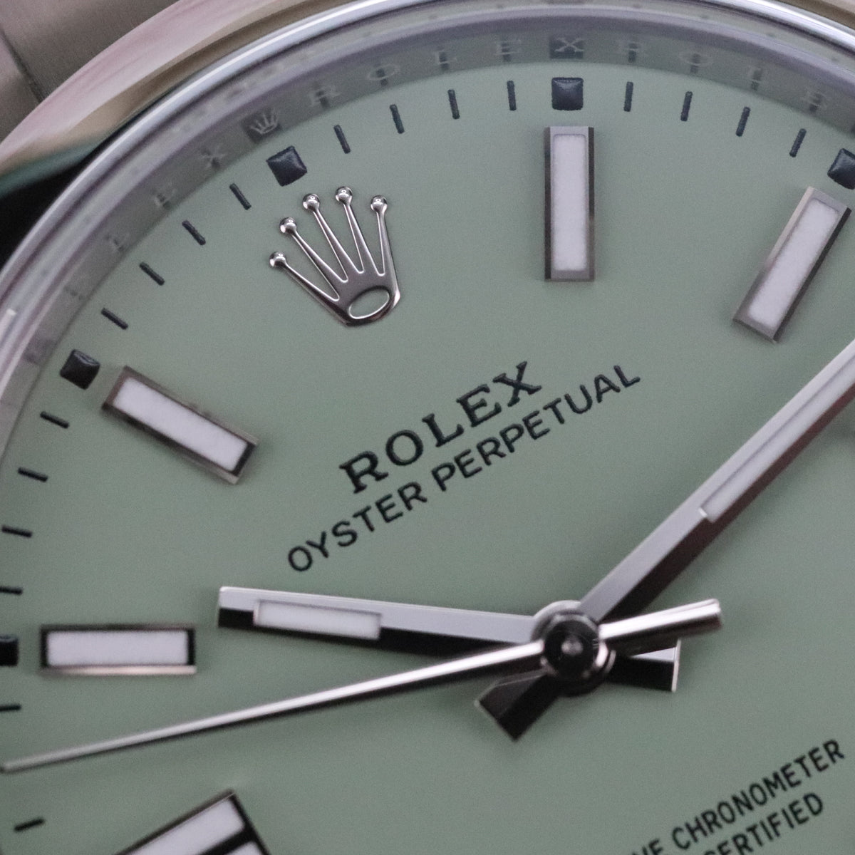 Rolex Oyster Perpetual 41mm Pistachio Green Dial Stainless Brushed Steel OP41 134300 - 2025 New Release