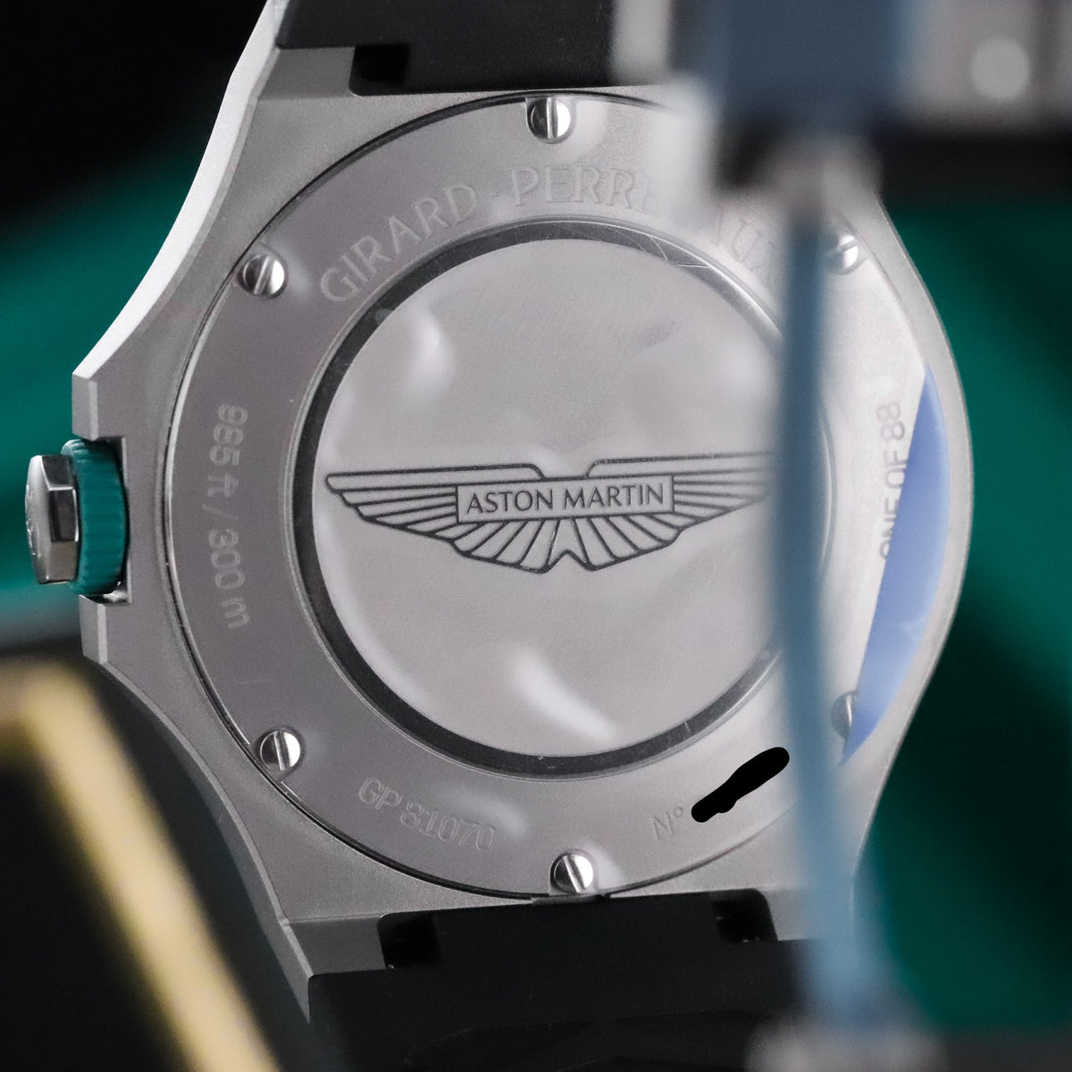 Girard Perregaux Laureato Absolute Aston Martin F1 Limited Edition 1/88 Titanium Case Green Dial 81070