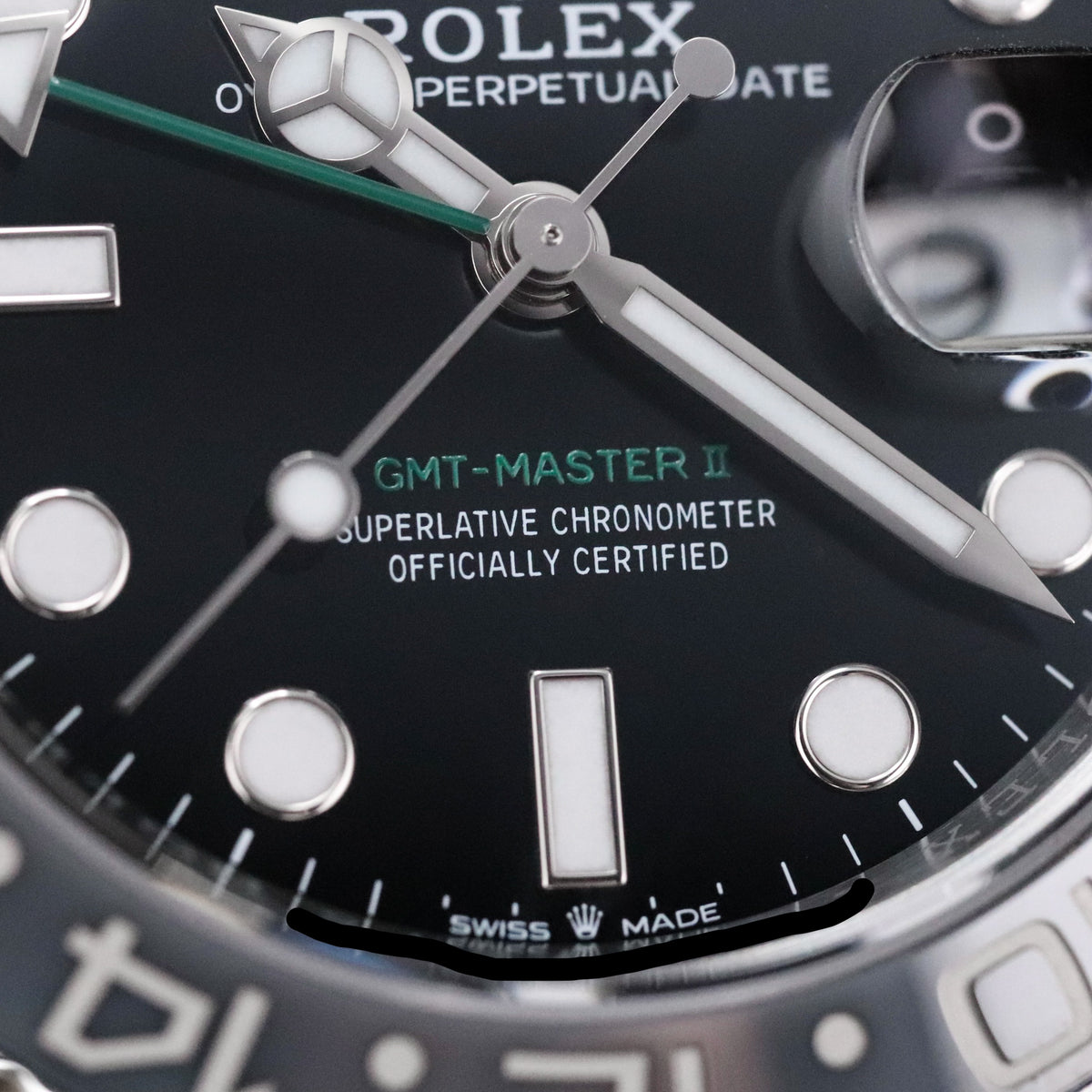 Rolex GMT Master II Bruce Wayne 40mm Black Grey Ceramic Bezel Green Arrow Jubilee 126710GRNR