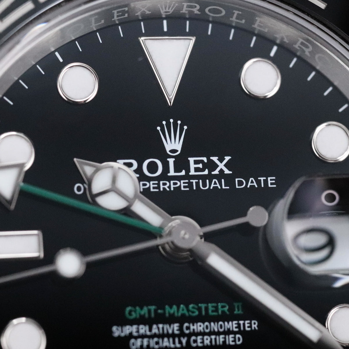 Rolex GMT Master II Bruce Wayne 40mm Black Grey Ceramic Bezel Green Arrow Jubilee 126710GRNR