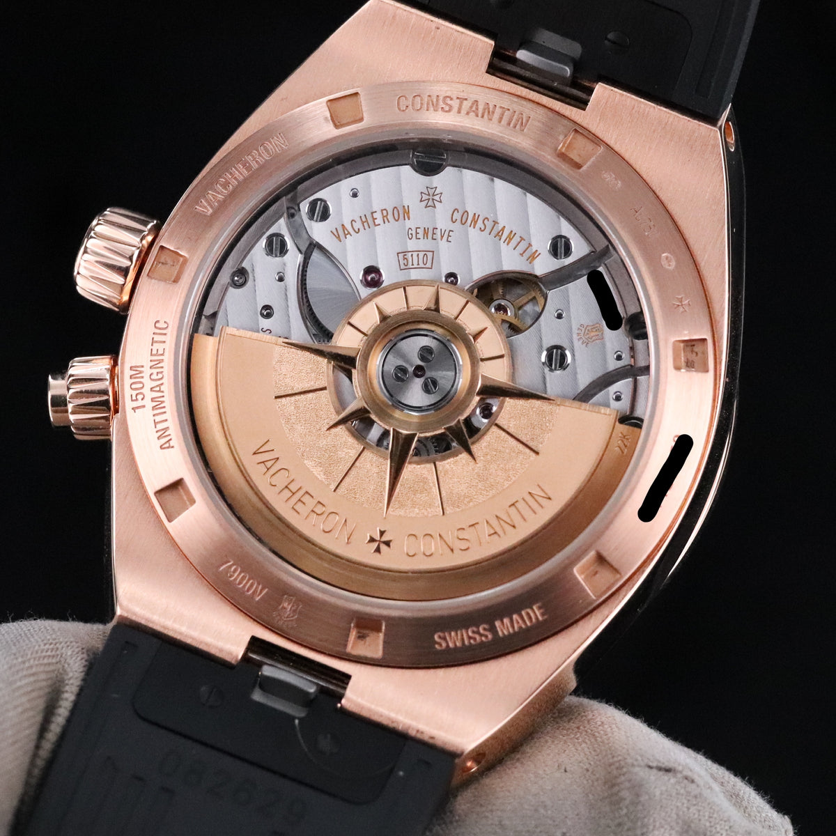 Vacheron Constantin Overseas Dual Time 41mm 18K Rose Gold Silver Sunburst Dial Travel 7900V/000R-B336