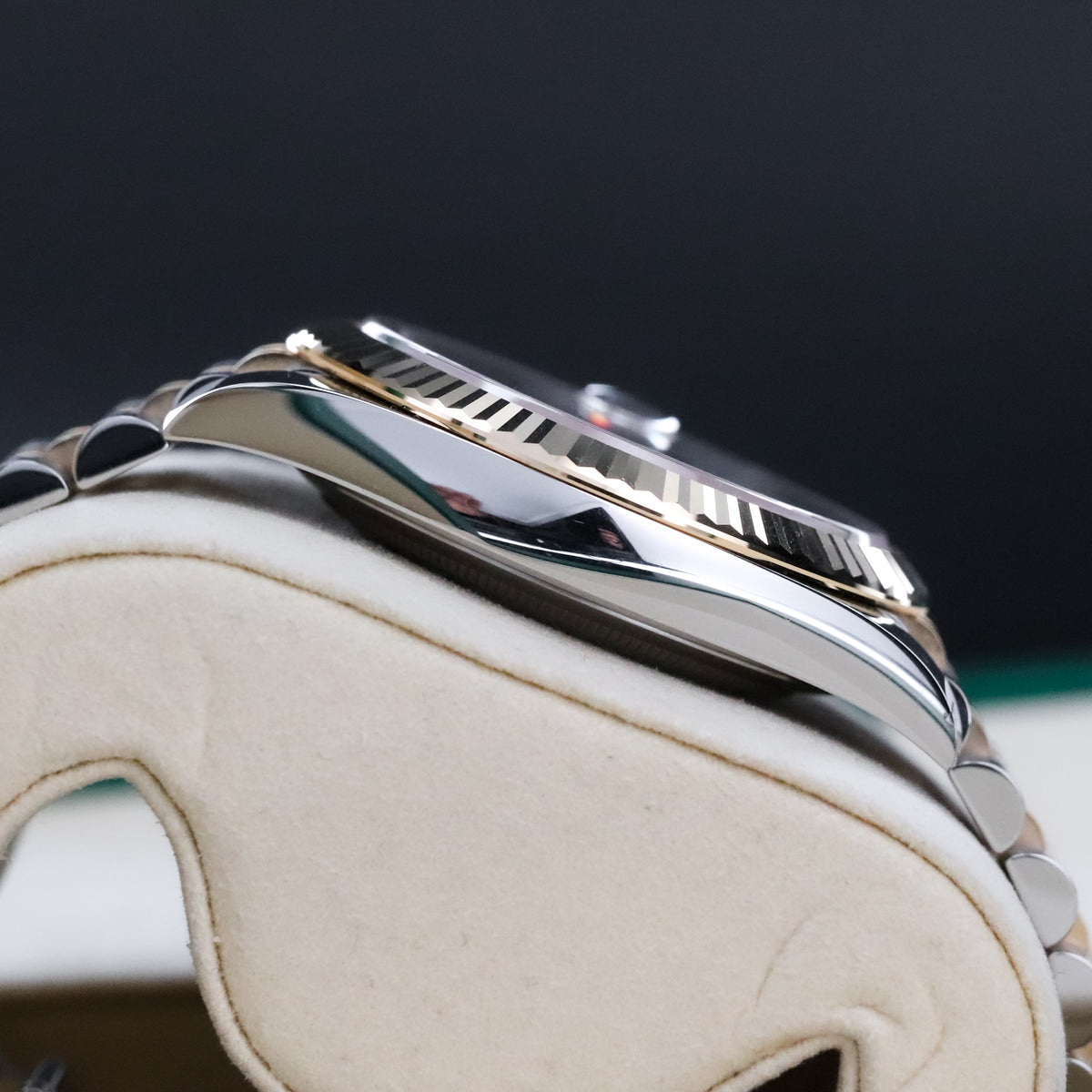 Rolex Datejust 41mmBlack Dial Fluted Jubilee Steel Two Tone Yellow Gold 126333