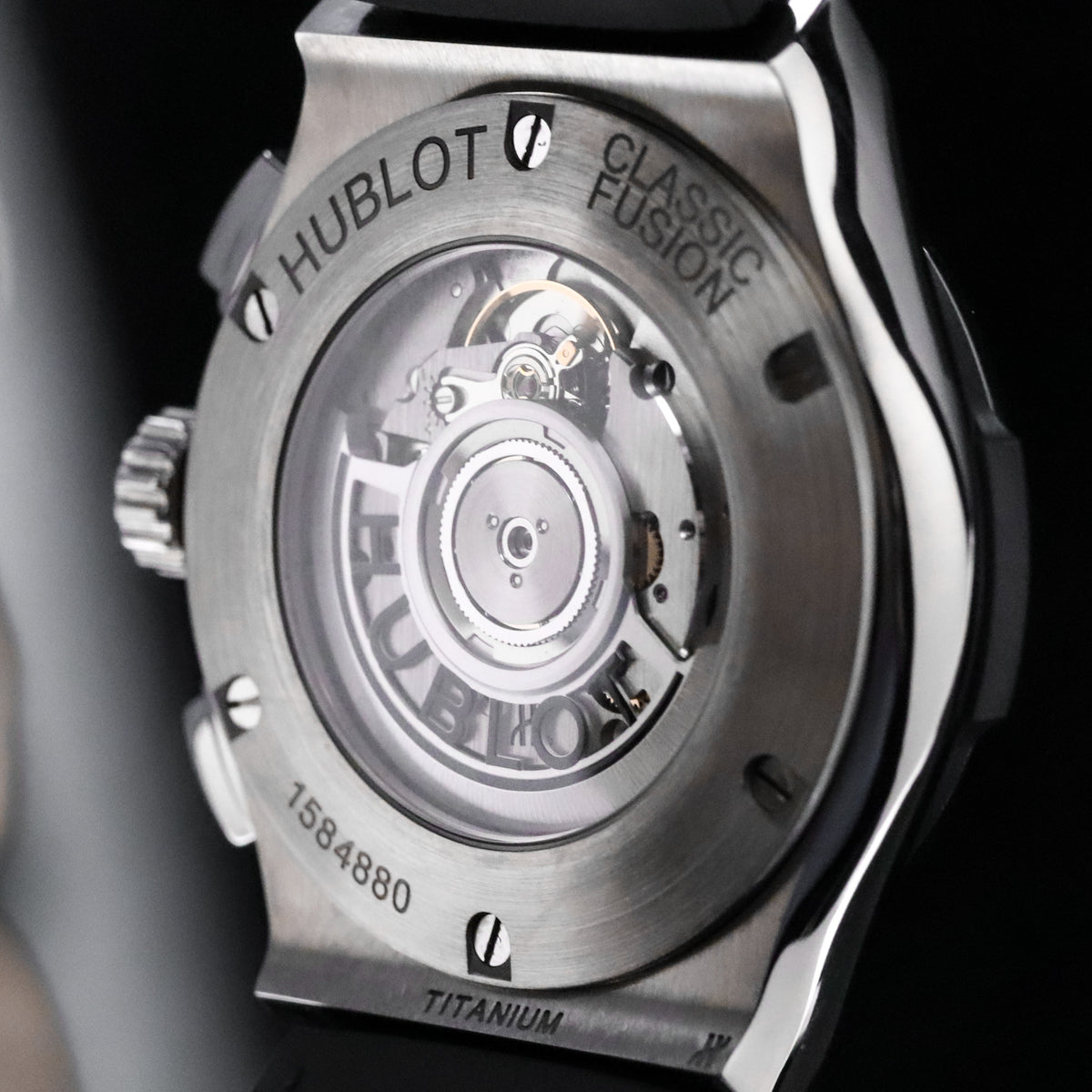 Hublot Classic Fusion Chronograph 42mm Black Dial Titanium Leather 541.NX.1171.LR