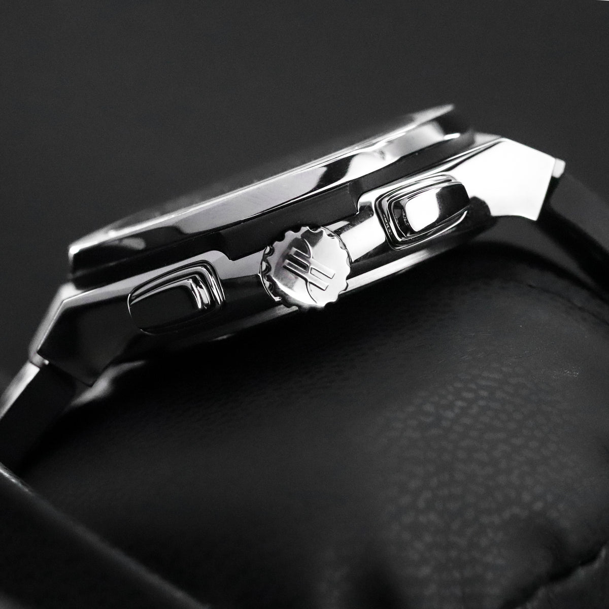 Hublot Classic Fusion Chronograph 42mm Black Dial Titanium Leather 541.NX.1171.LR