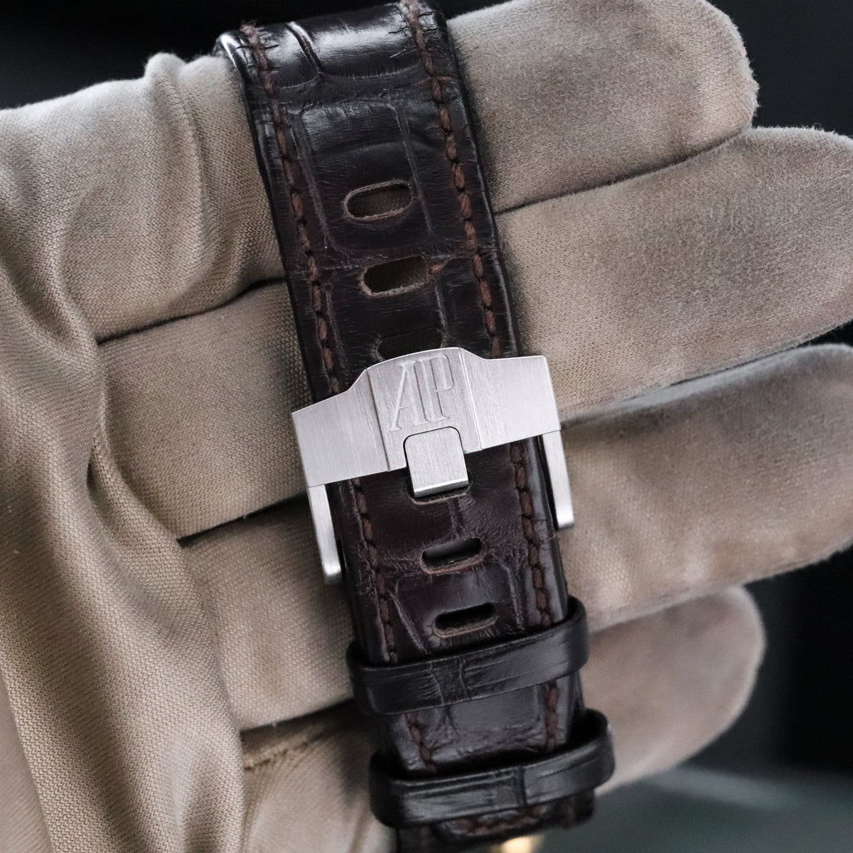 Audemars Piguet Royal Oak Offshore Chronograph 42mm Chrono Havana Brown Dial Steel Leather 26470ST.OO.A820CR.01