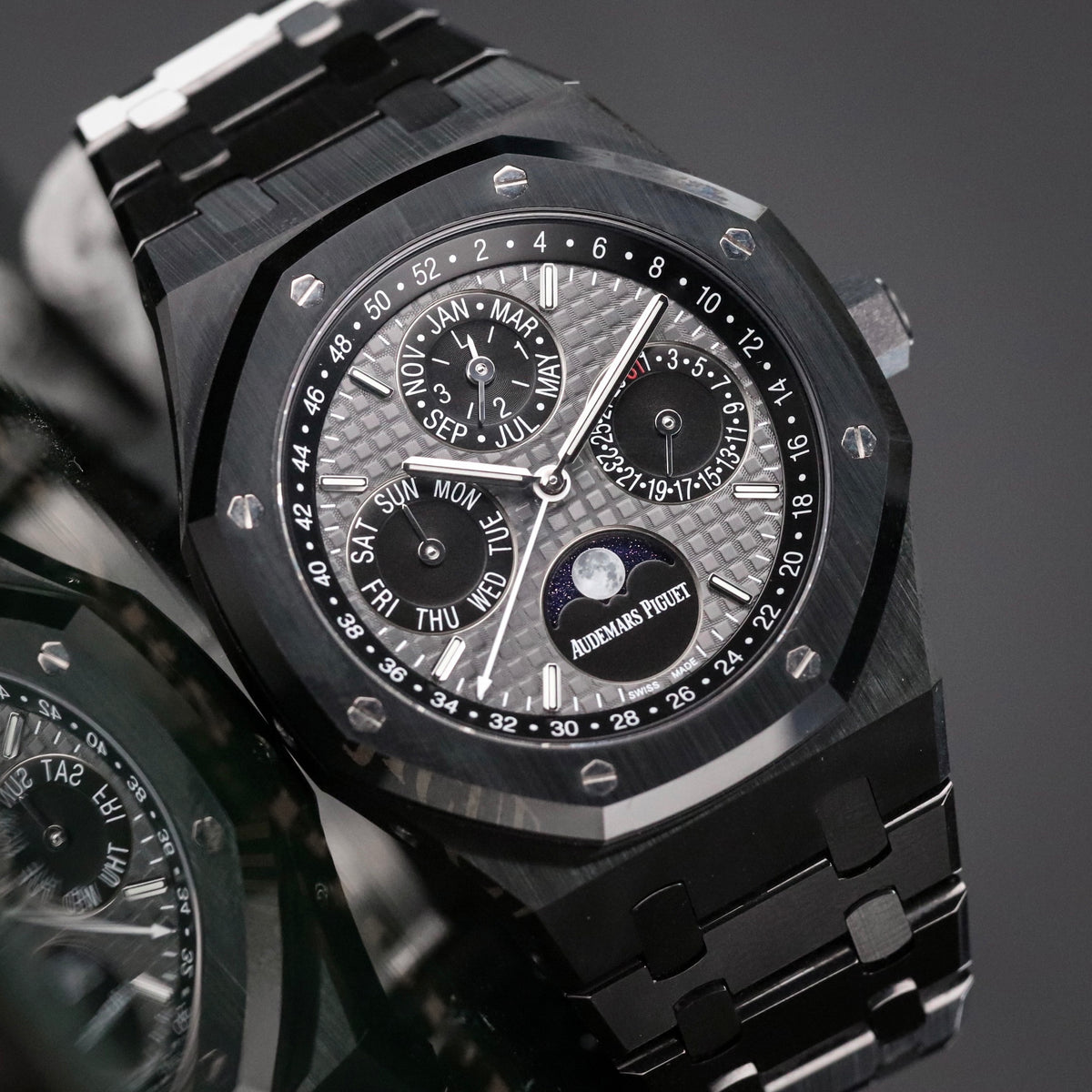 Audemars Piguet Royal Oak Perpetual Calendar 26579CE Black Ceramic 41mm Slate Grey Dial Moonphase 26579CE.OO.1225CE.01