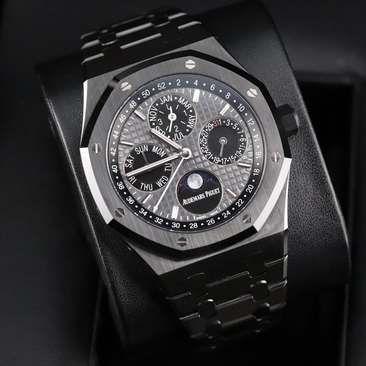 Audemars Piguet Royal Oak Perpetual Calendar 26579CE Black Ceramic 41mm Slate Grey Dial Moonphase 26579CE.OO.1225CE.01
