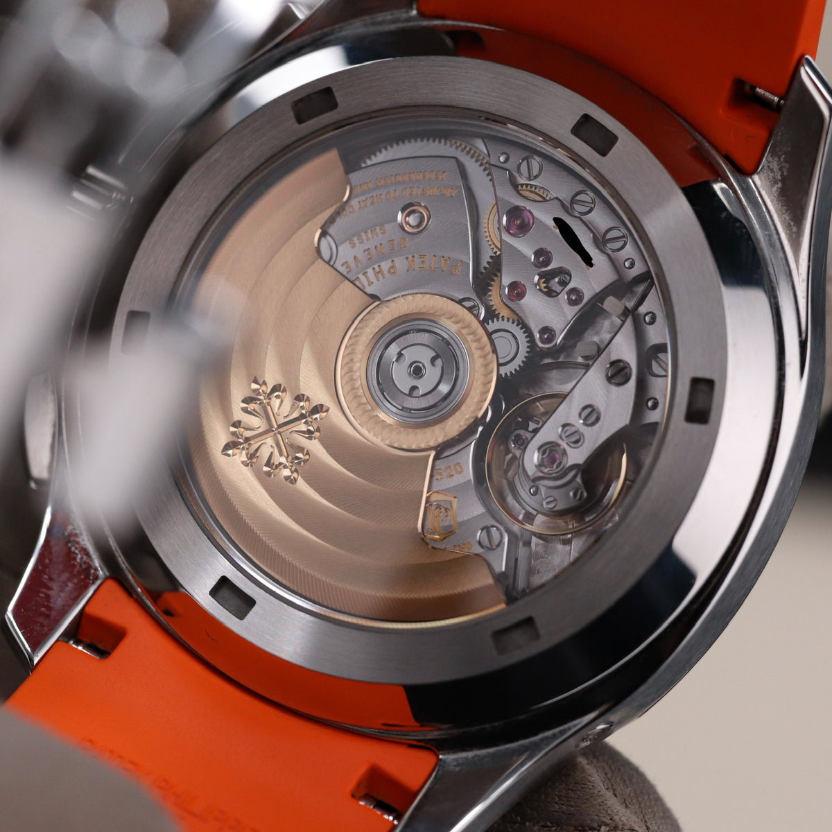 Patek Philippe 5968A Aquanaut 42mm Chronograph Stainless Steel Black Dial Orange Sport 5968A-001