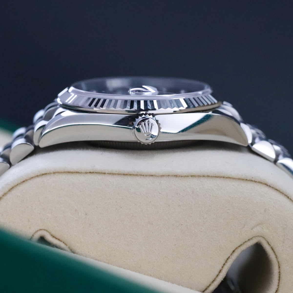 Rolex Datejust 36 36mm Blue Dial Steel Diamond Markers Fluted Bezel Jubilee 126234 Complete Set