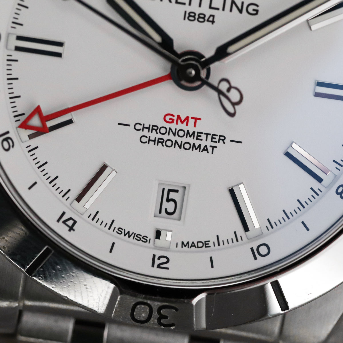 Breitling Chronomat GMT 40mm White Dial Sapphire Crystal Stainless Steel A32398101A1A1