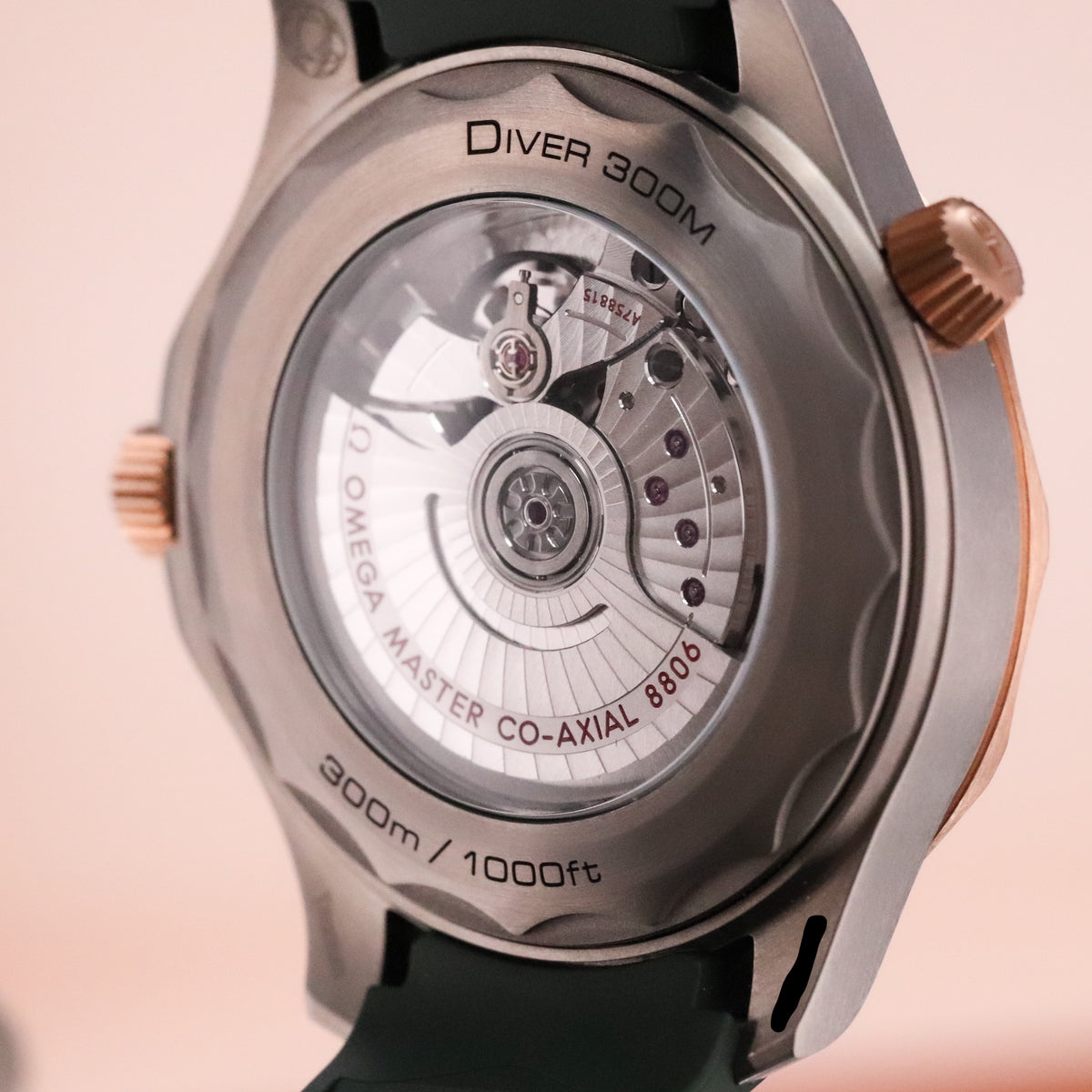 Omega Seamaster Diver 300 M Gold On Rubber 42mm 2025 "Green Bond" Dial Titanium Bronze 210.92.42.20.10.001