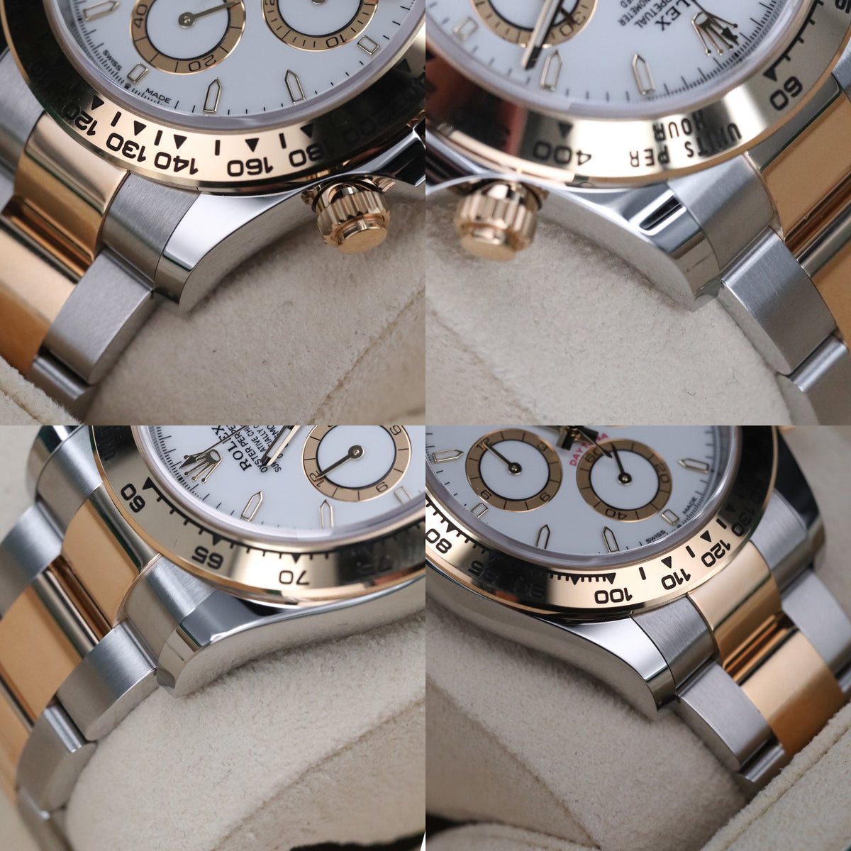 Rolex Cosmograph Daytona Two Tone White Dial 40mm Yellow Gold Oyster 126503