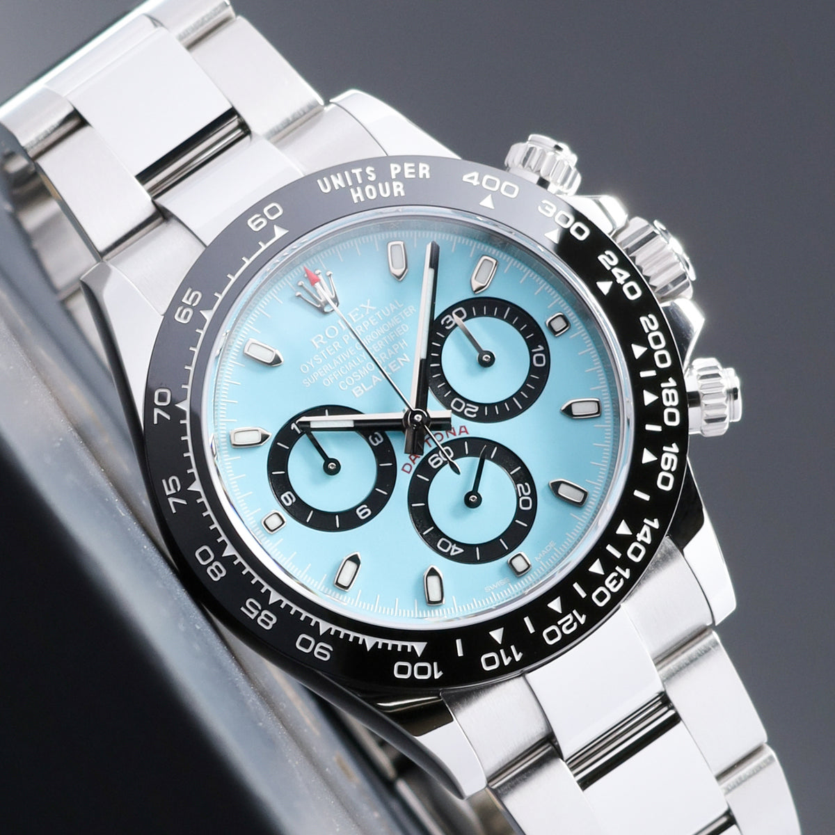 Blaken Rolex 2025 Complete 40mm Stainless Steel Tiffany Blue Black Cerachrom Ceramic Oyster Bracelet 116500LN