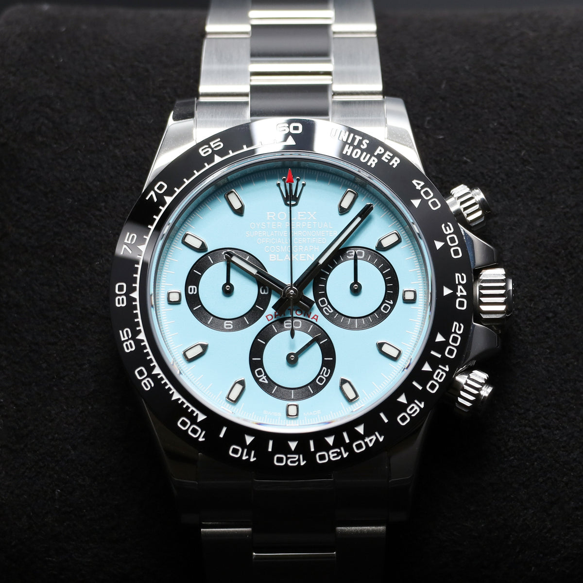 Blaken Rolex 2025 Complete 40mm Stainless Steel Tiffany Blue Black Cerachrom Ceramic Oyster Bracelet 116500LN