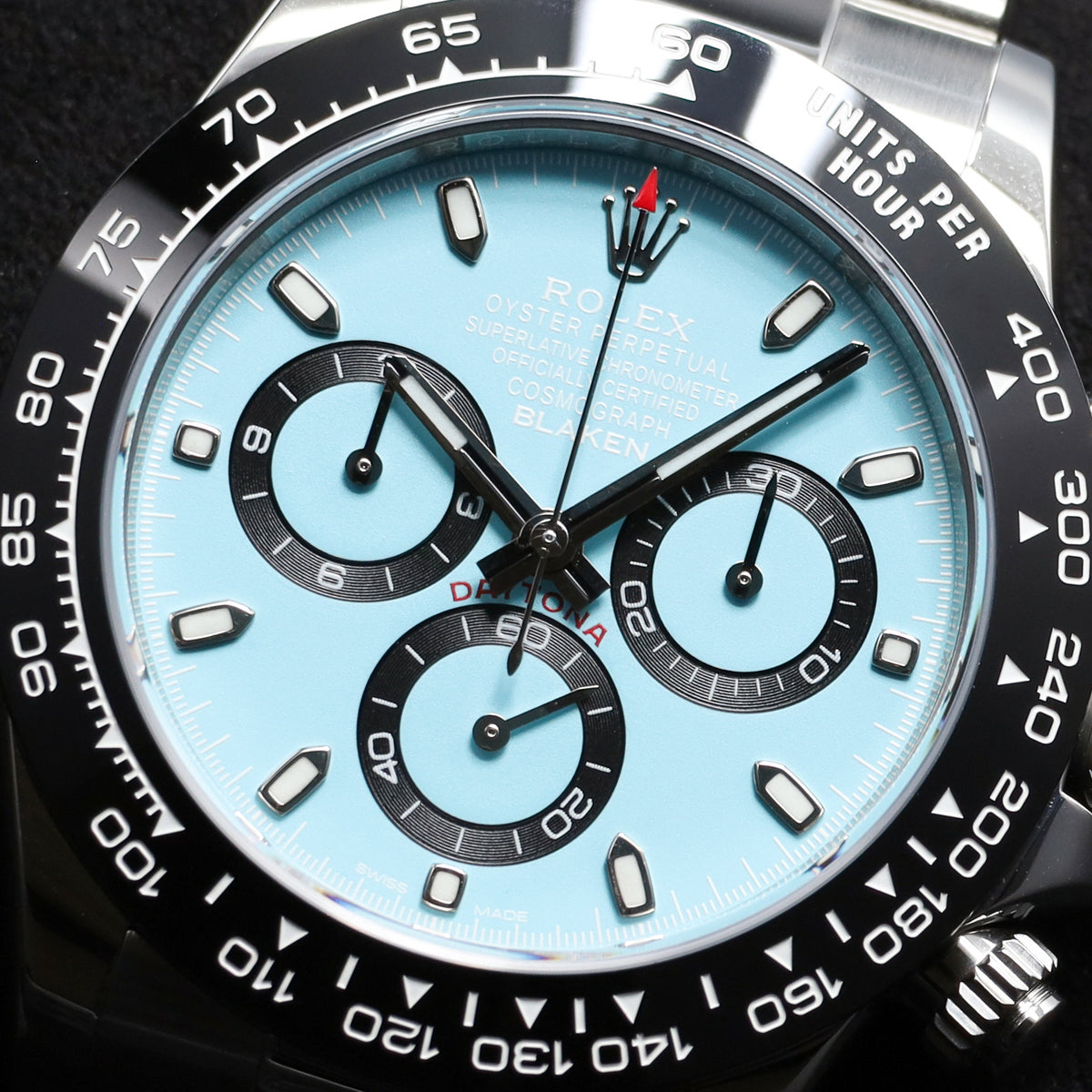 Blaken Rolex 2025 Complete 40mm Stainless Steel Tiffany Blue Black Cerachrom Ceramic Oyster Bracelet 116500LN