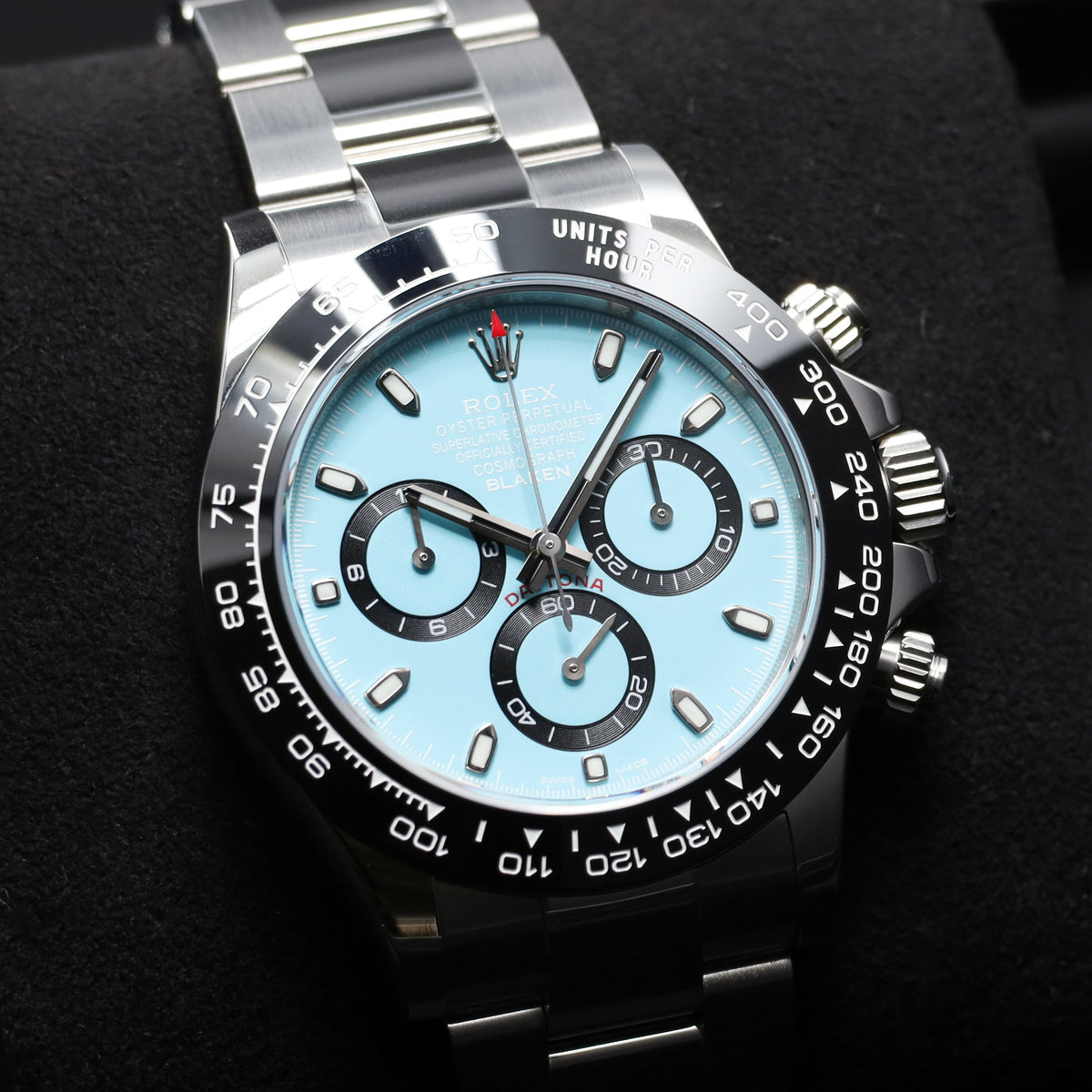 Blaken Rolex 2025 Complete 40mm Stainless Steel Tiffany Blue Black Cerachrom Ceramic Oyster Bracelet 116500LN