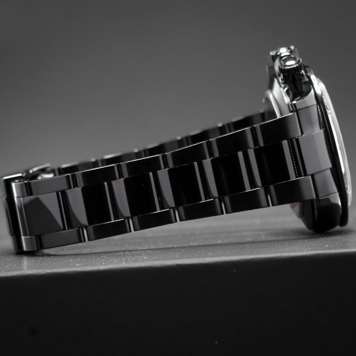 Blaken Rolex Daytona 2025 Complete 40mm Stainless Steel Black Blaken Custom Dial Black Cerachrom Ceramic Bezel Oyster Bracelet 116500LN