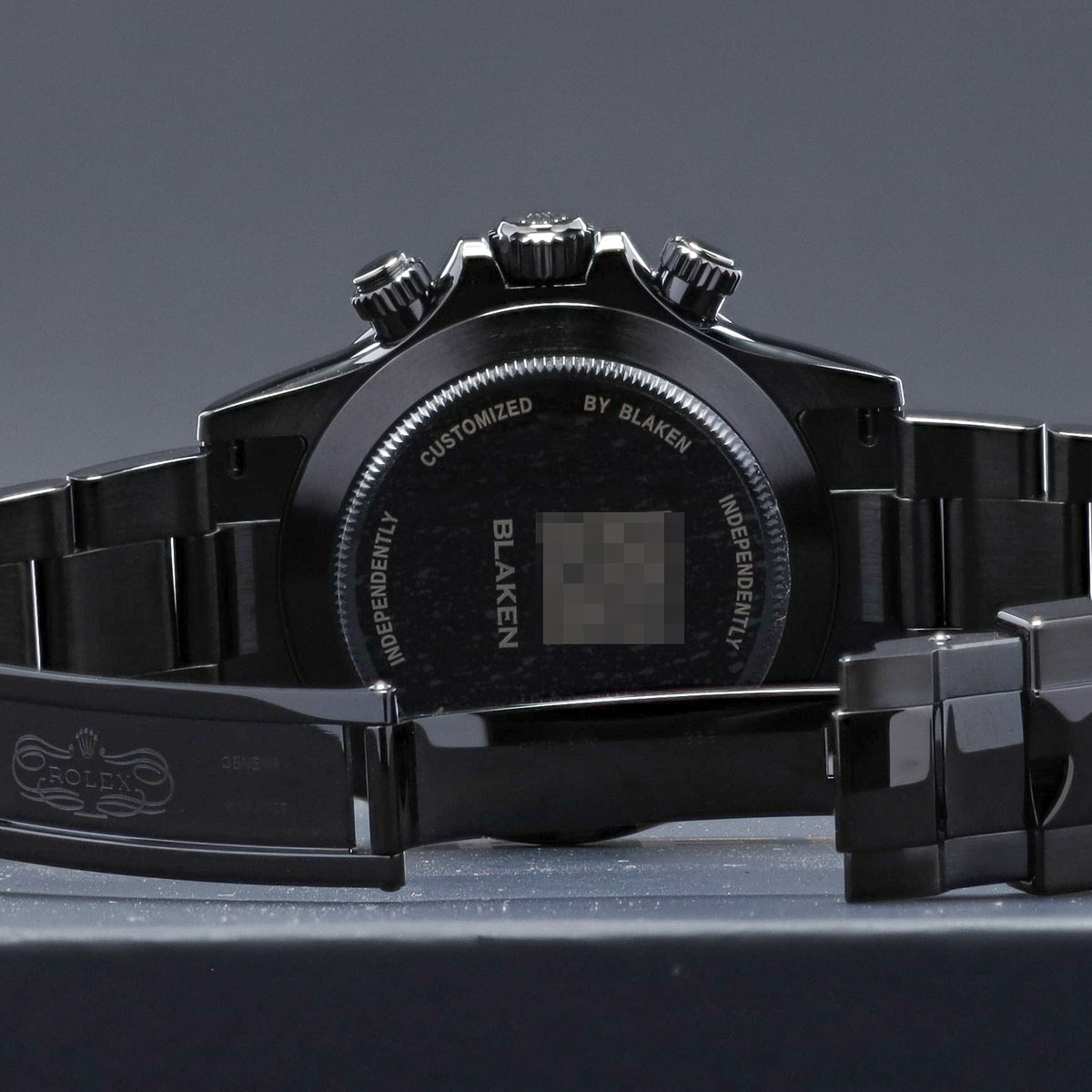 Blaken Rolex Daytona 2025 Complete 40mm Stainless Steel Black Blaken Custom Dial Black Cerachrom Ceramic Bezel Oyster Bracelet 116500LN